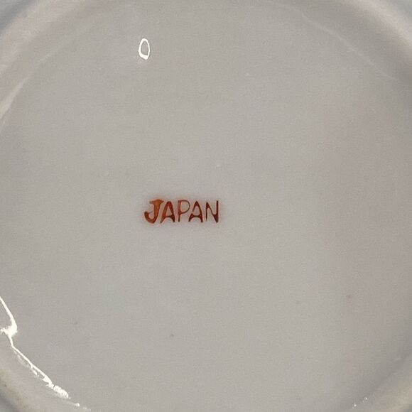 Vintage Porcelain Vanity Set Textured Hobnail White With 3D Floral Design Japan - Picture 9 of 12